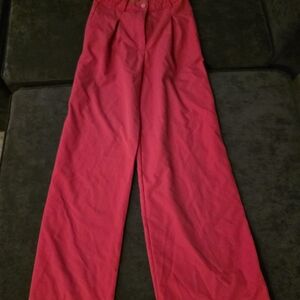 Elegant Pink Wide Leg Women's Pants